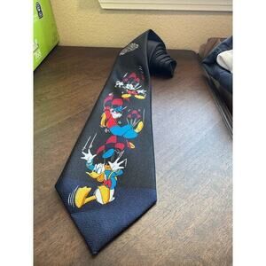 Disney Neck Tie Mickey Donald Goofy parachuting